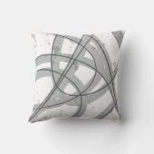 ミニマモダンリスト洗練された灰色と白 クッション (裏面)