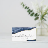 ミニマモダンリスト海軍のagate署名スクリプト 名刺 (スタンド正面)