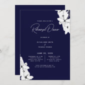 ミニマモダンリスト海軍マグノリアリハーサルディナー 招待状 (正面/裏面)