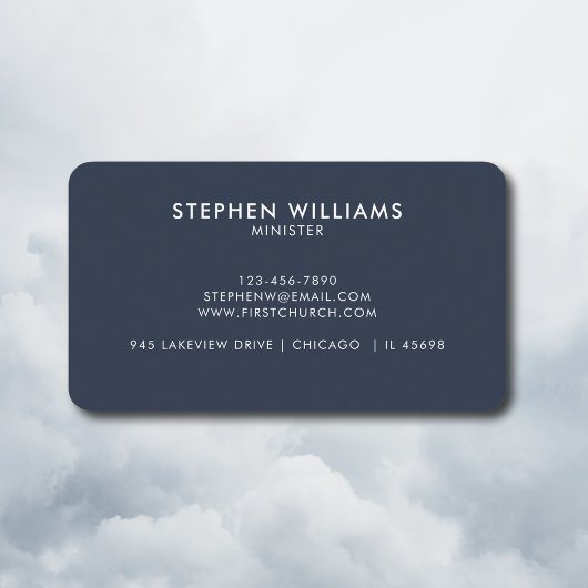 ミニマモダンリスト海軍大臣の教会ロゴ 名刺