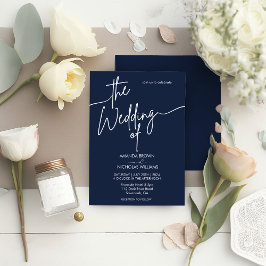 ミニマモダンリスト海軍結婚ズ 招待状