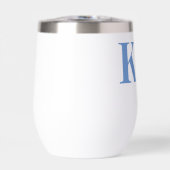 ミニマモダンリスト淡い色のブルーモノグラム (正面)