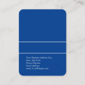 ミニマモダンリスト深いブルーカラートレンディー 名刺 (裏面)