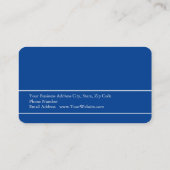 ミニマモダンリスト深いブルーカラー 名刺 (裏面)