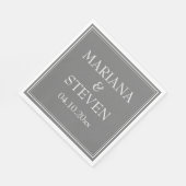 ミニマモダンリスト灰色 スタンダードランチョンナプキン (角)