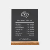 ミニマモダンリスト灰色 | 営業時間 アクリルサイン (正面)