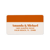 ミニマモダンリスト焼きオレンジ ラベル (正面)