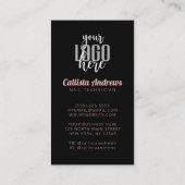 ミニマモダンリスト爪、 ネイルポーランドロゴネイリスト 名刺 (裏面)