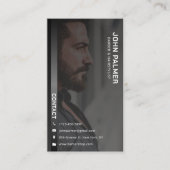 ミニマモダンリスト理容師ショップ美容師 名刺 (正面)