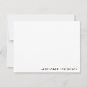 ミニマモダンリスト男子ノートカパーソナライズされたード ノートカード (正面)