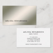 ミニマモダンリスト発光銀プロフェッショナルバス 名刺 (正面/裏面)