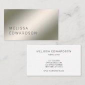 ミニマモダンリスト発光銀プロフェッショナル 名刺 (正面/裏面)