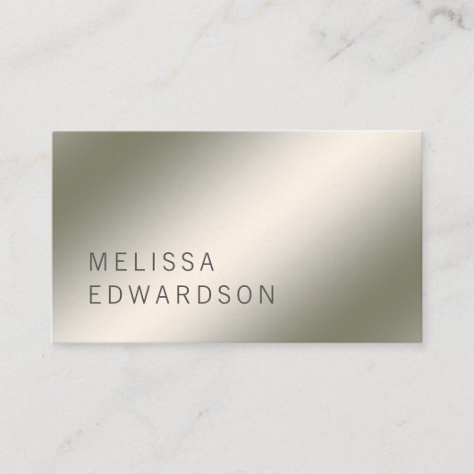 ミニマモダンリスト発光銀プロフェッショナル 名刺 (正面)