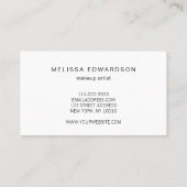 ミニマモダンリスト発光銀プロフェッショナル 名刺 (裏面)