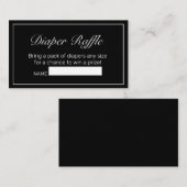 ミニマモダンリスト白おむつラッフル エンクロージャーカード (正面/裏面)