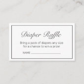 ミニマモダンリスト白おむつラッフル エンクロージャーカード (正面)
