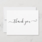 ミニマモダンリスト白サンキューカード サンキューカード (正面)