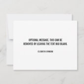 ミニマモダンリスト白サンキューカード サンキューカード (裏面)