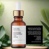 ミニマモダンリスト白ドロッパーボトルラベル ラベル