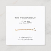 ミニマモダンリスト白フェイク金ゴールドアポイントメントカード 予約カード (正面)