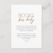 ミニマモダンリスト白ベビーシャワー予約リクエスト エンクロージャーカード (正面)