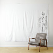 ミニマモダンリスト白ベビーシャワー写真タペストリー タペストリー (インサイチュ(横))