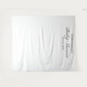 ミニマモダンリスト白ベビーシャワー写真タペストリー タペストリー (正面(横))