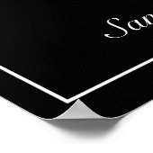 ミニマモダンリスト白ベビーシャワー歓迎サイン ポスター (角)