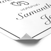 ミニマモダンリスト白ベビーシャワー歓迎サイン ポスター (角)