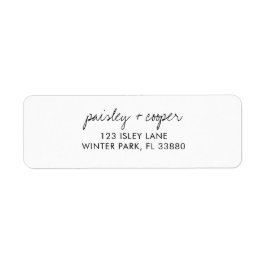 ミニマモダンリスト白結婚差出人住所 ラベル