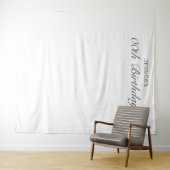 ミニマモダンリスト白誕生日写真の背景 タペストリー (インサイチュ(横))