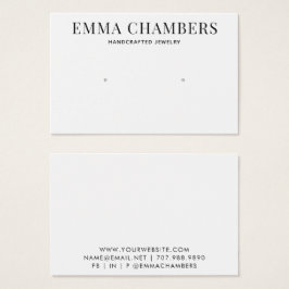 ミニマモダンリスト白黒イヤリング表示カード