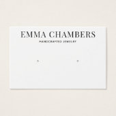 ミニマモダンリスト白黒イヤリング表示カード (正面)