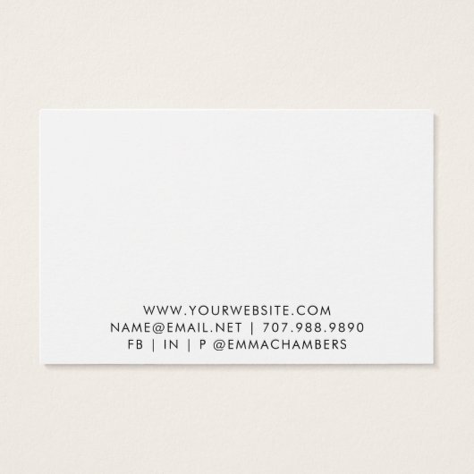 ミニマモダンリスト白黒イヤリング表示カード (裏面)