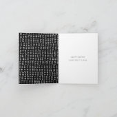 ミニマモダンリスト白黒イースターバニー シーズンカード (内部)