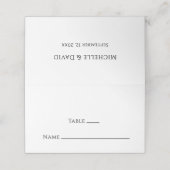 ミニマモダンリスト白黒エレガントな結婚式 プレイスカード (外部開封)