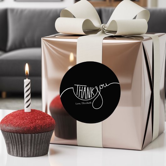 ミニマモダンリスト白黒カスタム ラウンドシール