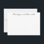 ミニマモダンリスト白黒シンプルカルーシブ サンキューカード<br><div class="desc">ミニマモダンリスト白黒シンプルの草書体タイポグラフィサンキューカード</div>