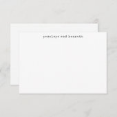 ミニマモダンリスト白黒タイプライターフォント サンキューカード (正面/裏面)