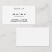 ミニマモダンリスト白黒テンプレートエレガント 名刺 (正面/裏面)