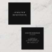 ミニマモダンリスト白黒プロフェッショナル スクエア名刺 (正面/裏面)