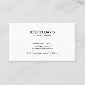 ミニマモダンリスト白黒プロフェッショナルQR 名刺 (裏面)