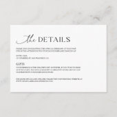 ミニマモダンリスト白黒ボホ結婚ズ エンクロージャーカード (正面)