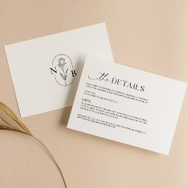 ミニマモダンリスト白黒ボホ結婚ズ エンクロージャーカード