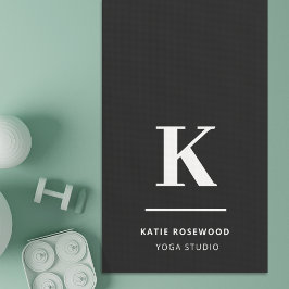 ミニマモダンリスト白黒モノグラム ヨガマット