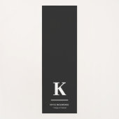 ミニマモダンリスト白黒モノグラム ヨガマット (正面)