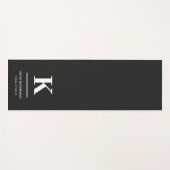 ミニマモダンリスト白黒モノグラム ヨガマット (正面(横))