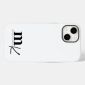 ミニマモダンリスト白黒モノグラム Case-Mate iPhoneケース (裏面 (横))