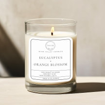 ミニマモダンリスト白黒ロゴキャンドルラベル