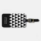 ミニマモダンリスト白黒三角荷物タグ ラゲッジタグ (正面横)
